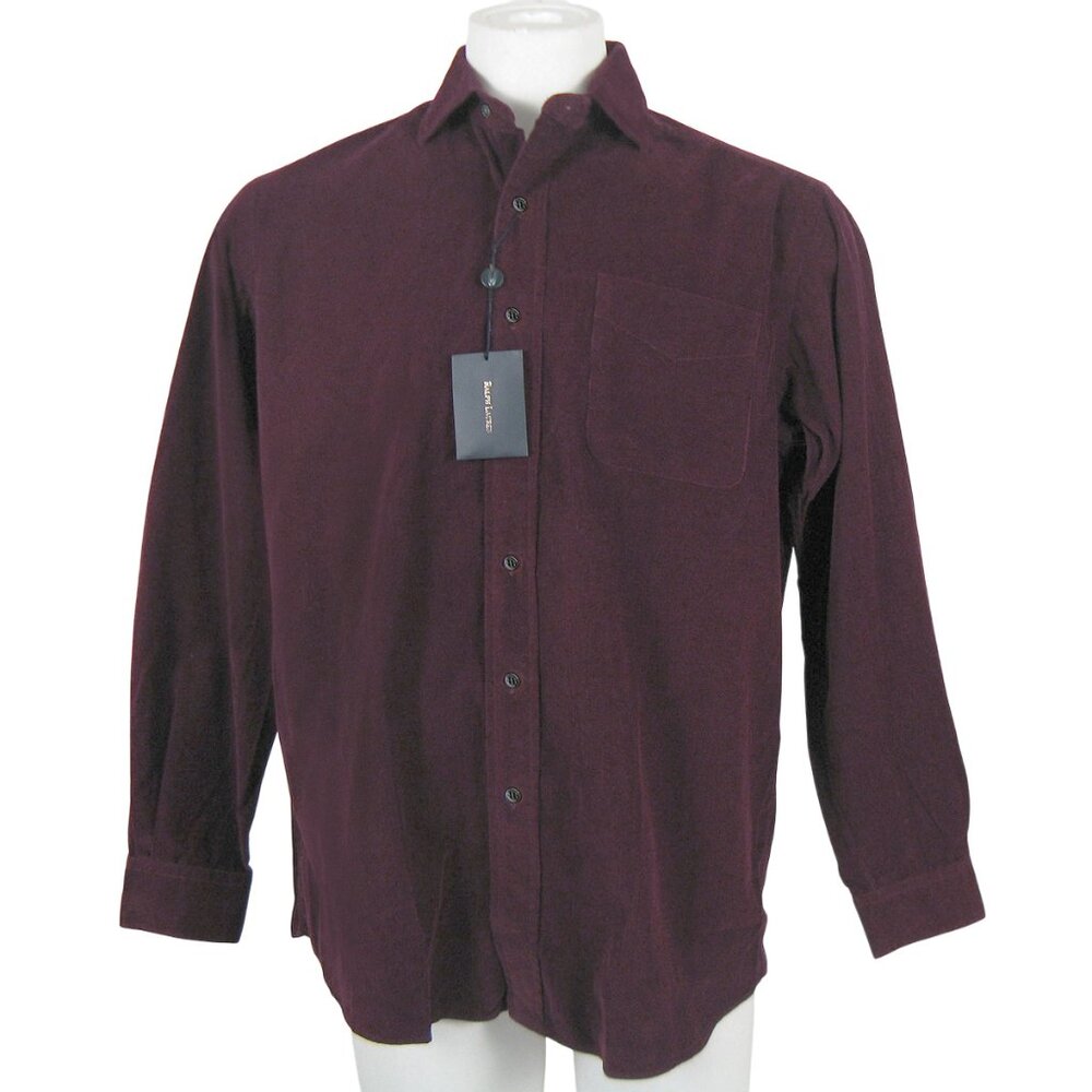 NEW Polo Ralph Lauren Westerton Style Shirt!  XXL  Maroon  Luxury Fine Corduroy